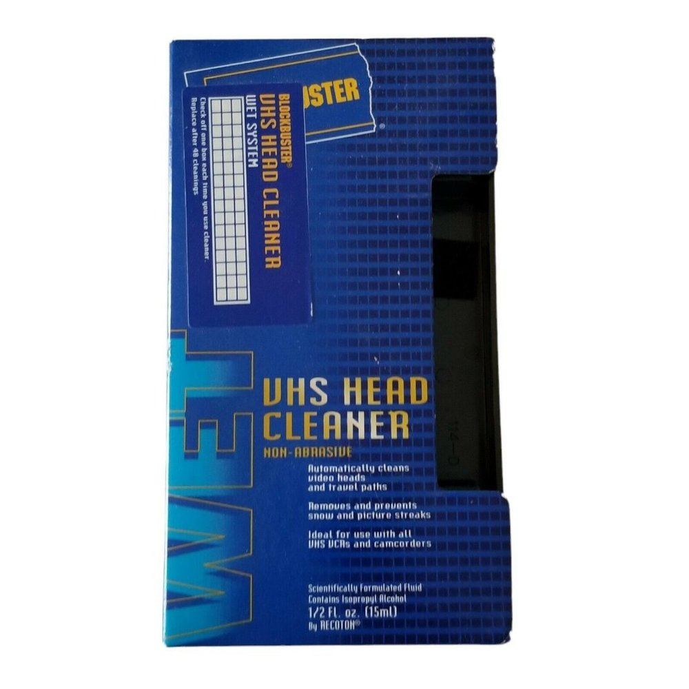 Blockbuster Video VCR VHS Head Cleaner  Wet System NO CLEANING SOLUTION